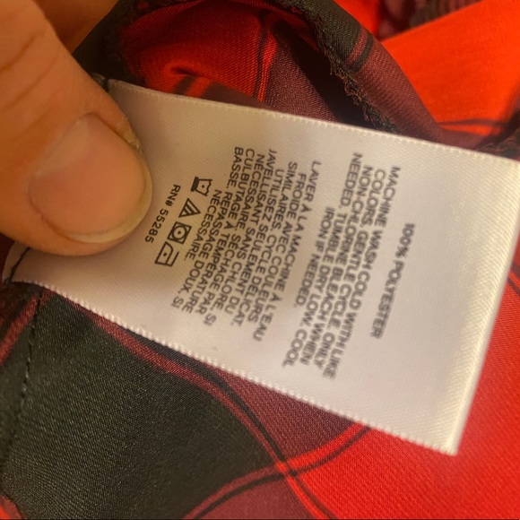 Red & Black Plaid Express Dress Sz S - Picture 6 of 7